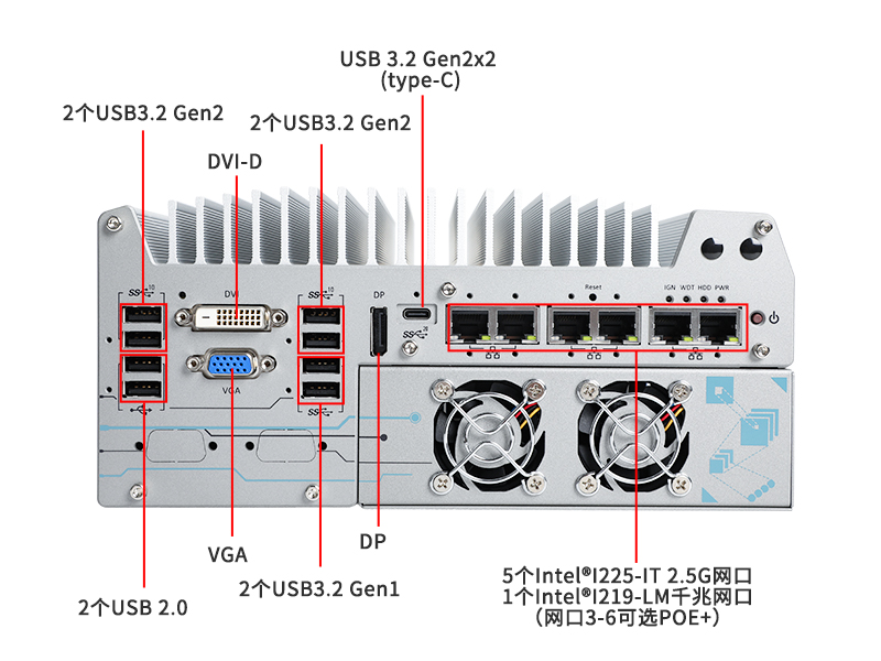 酷睿12代工控机-嵌入式无风扇工业主机|DTB-3180-Q670E