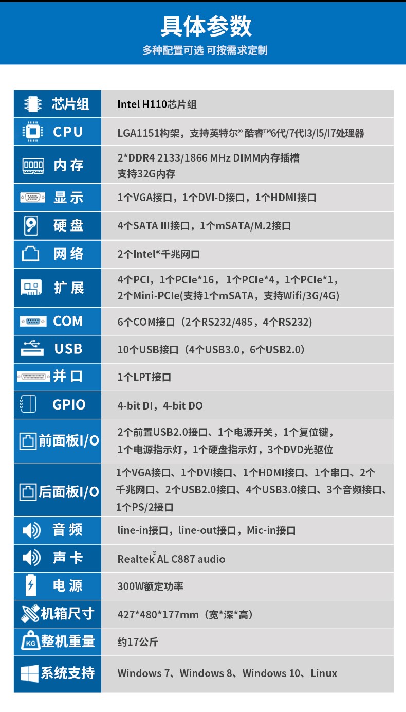 酷睿6代工控机,6串10USB工控电脑,DT-610L-BH110MA.jpg